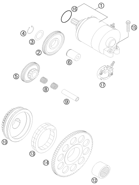 Sprängskiss STARTMOTOR