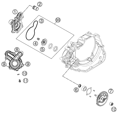 Sprängskiss VATTENPUMP