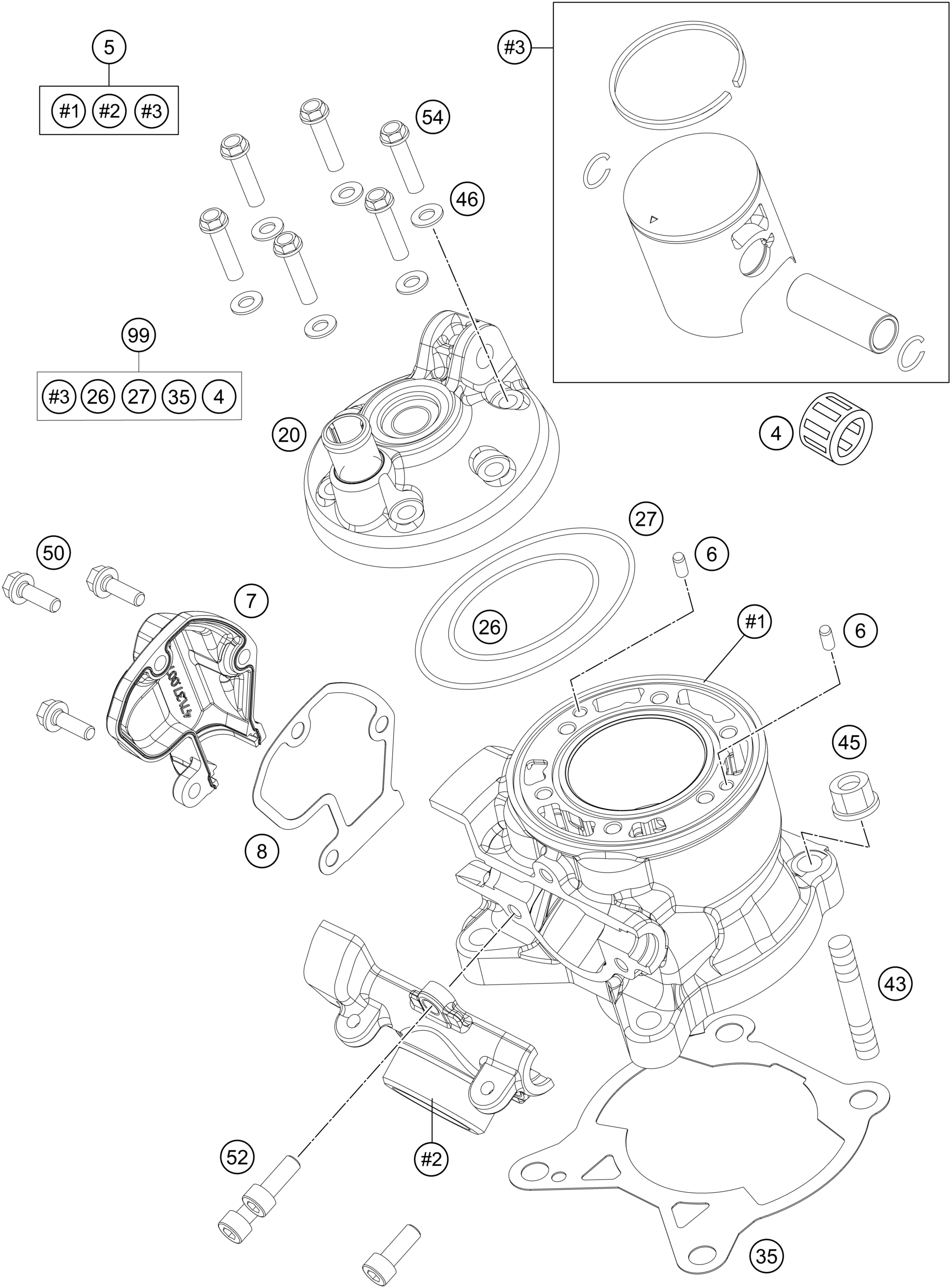 Sprängskiss CYLINDER