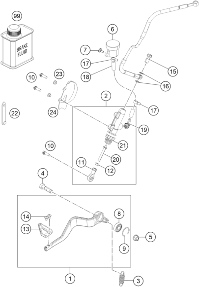 Sprängskiss REAR BRAKE CONTROL