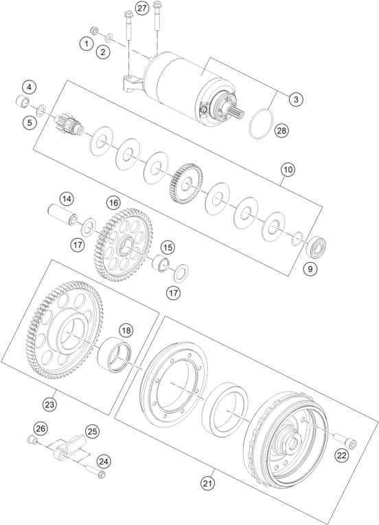 Sprängskiss STARTMOTOR