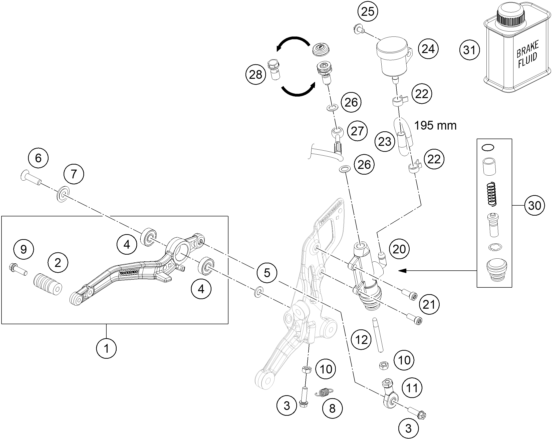 Sprängskiss REAR BRAKE CONTROL