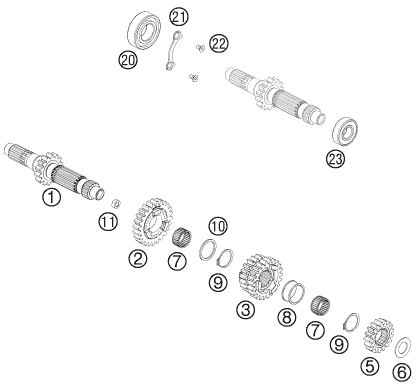 Sprängskiss VÄXELLÅDA I