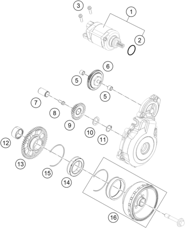 Sprängskiss STARTMOTOR