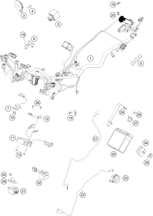 Sprängskiss EL, KABELSTAM