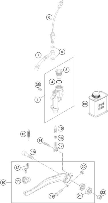 Sprängskiss REAR BRAKE CONTROL