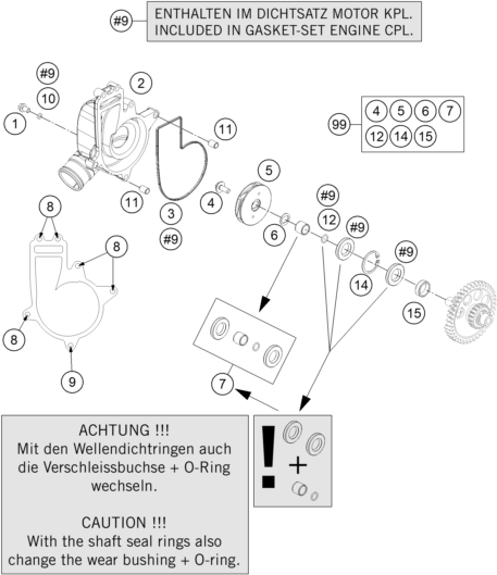 Sprängskiss VATTENPUMP