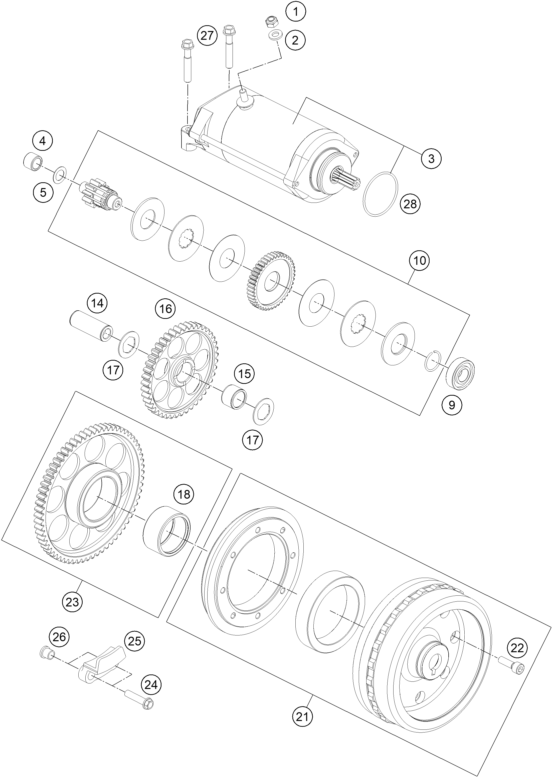 Sprängskiss STARTMOTOR