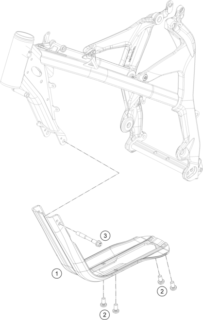 Sprängskiss MOTORSKYDD