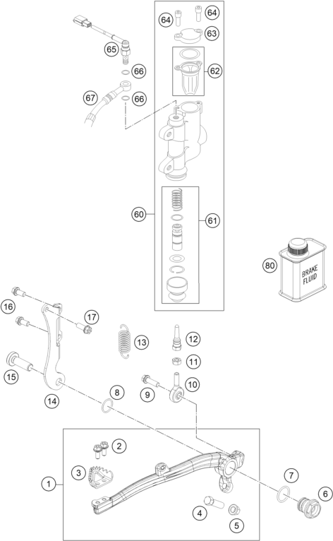 Sprängskiss REAR BRAKE CONTROL