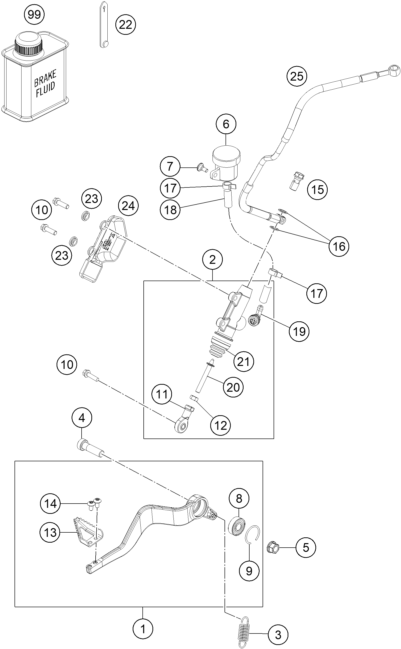 Sprängskiss REAR BRAKE CONTROL