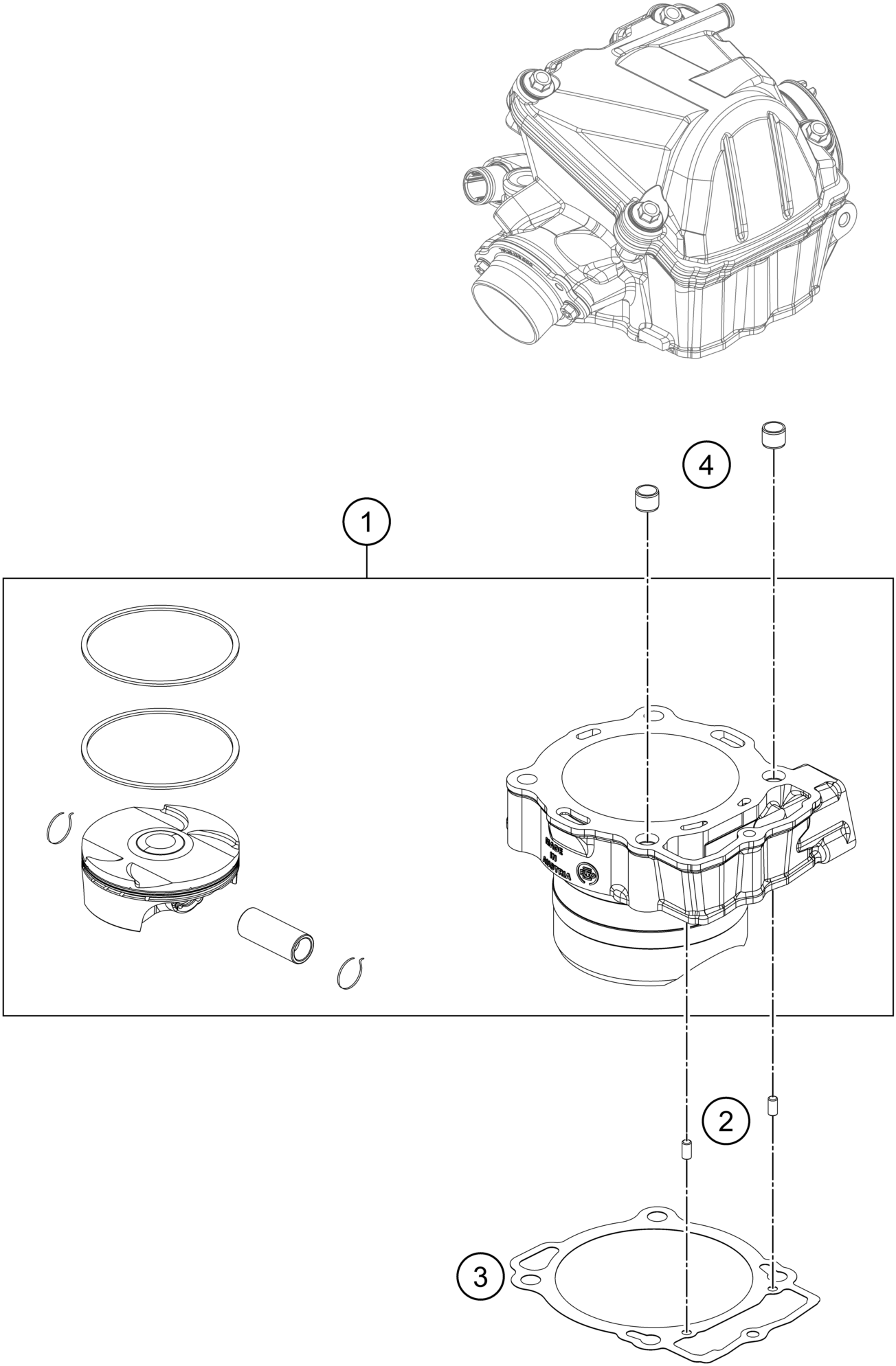 Sprängskiss CYLINDER