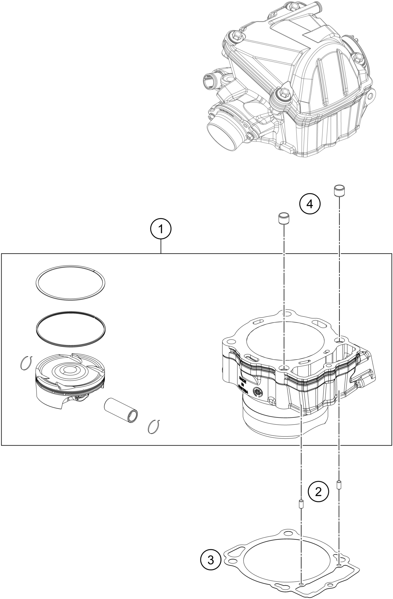 Sprängskiss CYLINDER