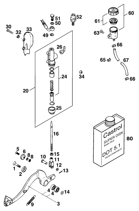 Sprängskiss REAR BRAKE CONTROL